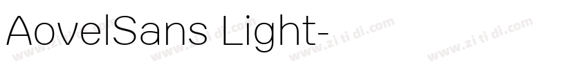 AovelSans Light字体转换